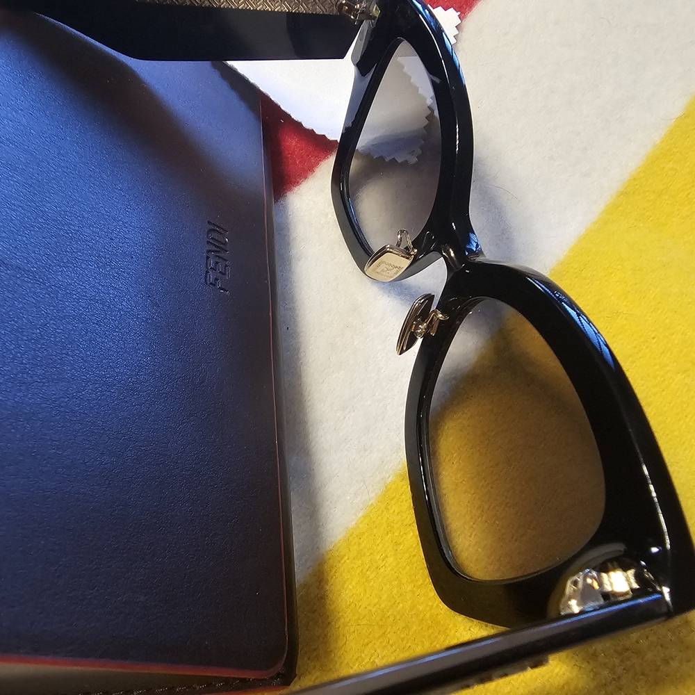 Fendi ROMA Glossy Black Sunglasses - Picture 4 of 14